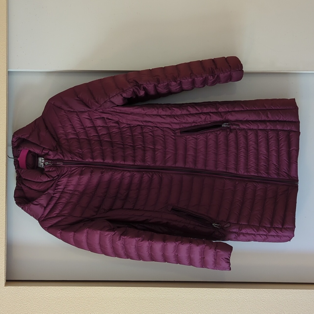 32 Degrees Long Puffer Jacket with detachable hood - Medium